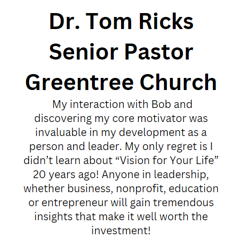 Dr Tom Ricks Senior Pastor Greentree Church